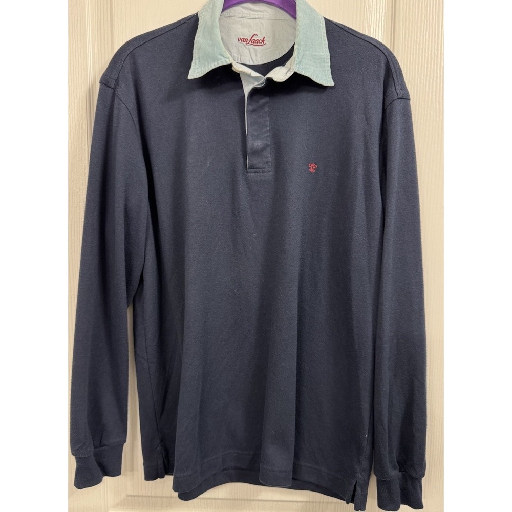 Van Laack Lufthansa Airline Collared Shirt Blue Long Sleeve First Class